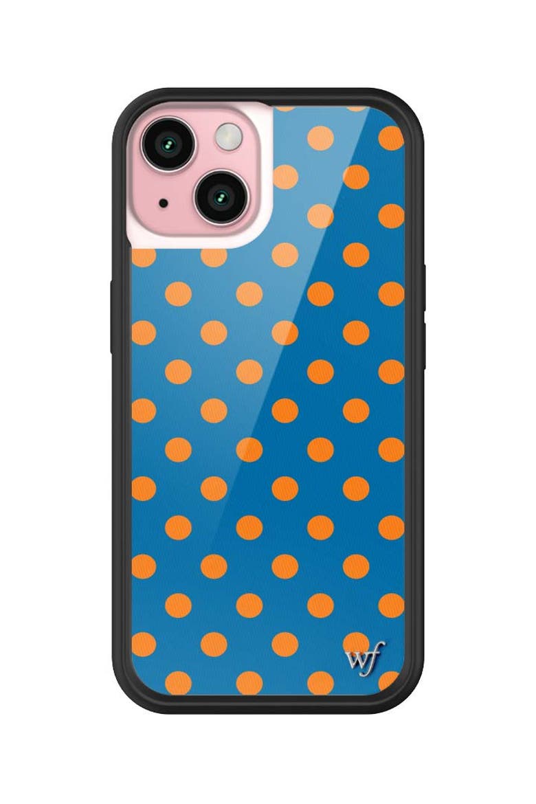 Polka Dot | Blue and Orange iPhone Case, Alternate, color, Blue