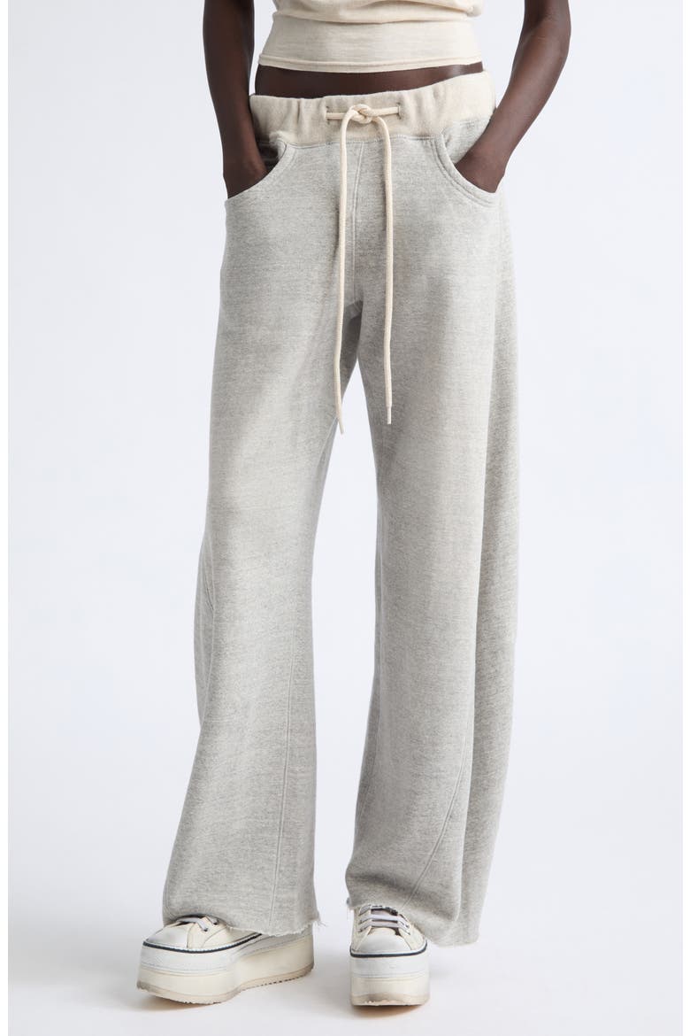 Relaxed Darted Sweatpants, Main, color, HEATHER GREY WITH OATMEAL