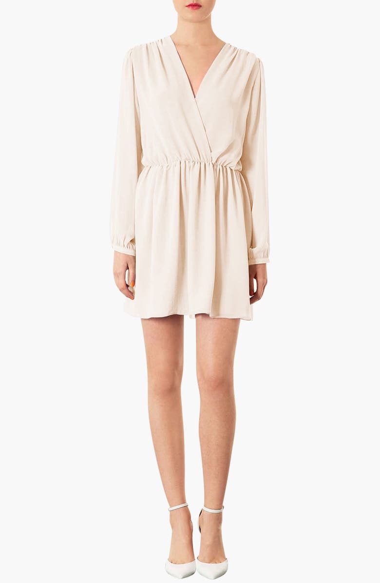 Topshop Chiffon Wrap Dress, Main, color,