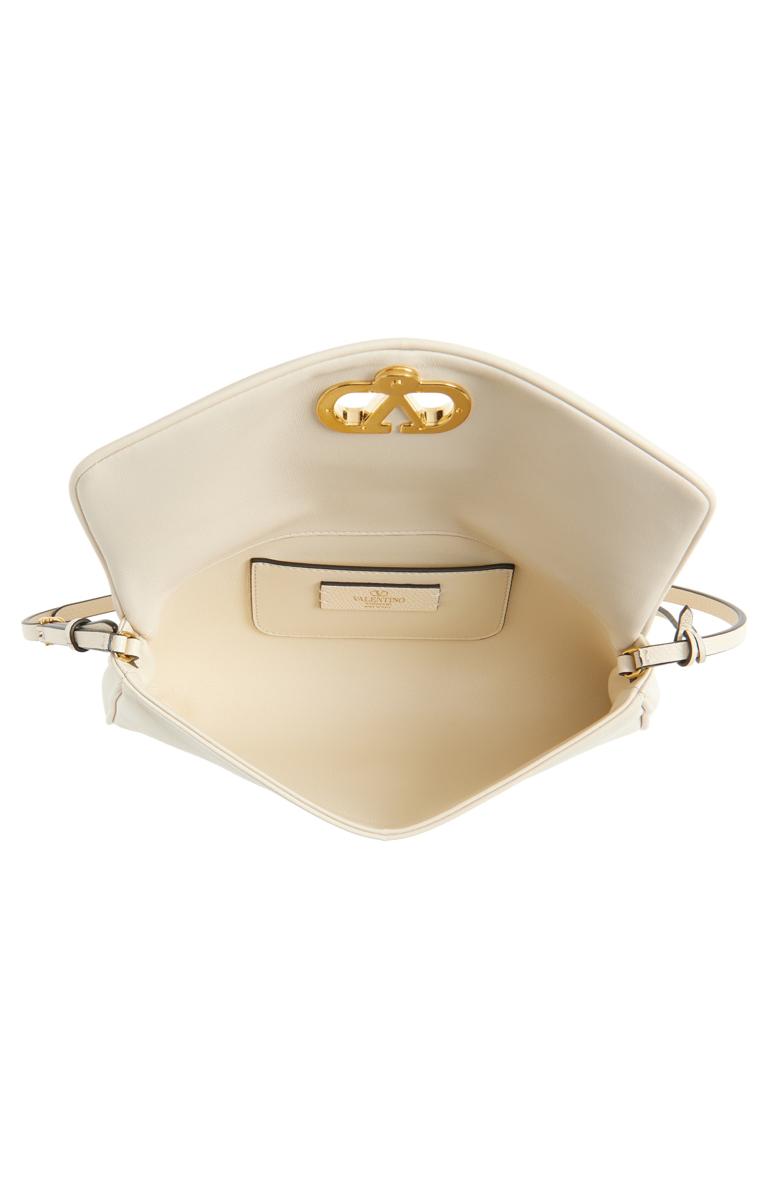 Small DeVain Leather Shoulder Bag, Alternate, color, WHITE