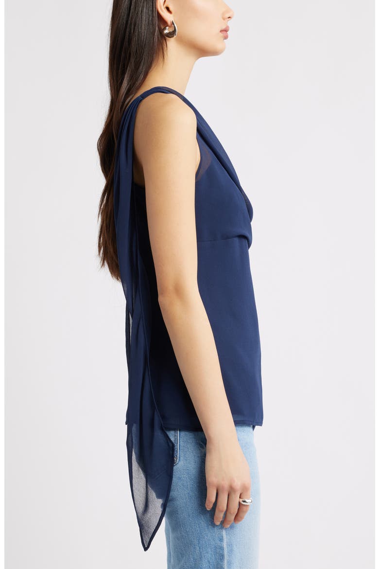 Drape Scarf Top, Alternate, color, NAVY IRIS