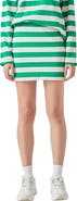 Grey Lab Stripe French Terry Miniskirt