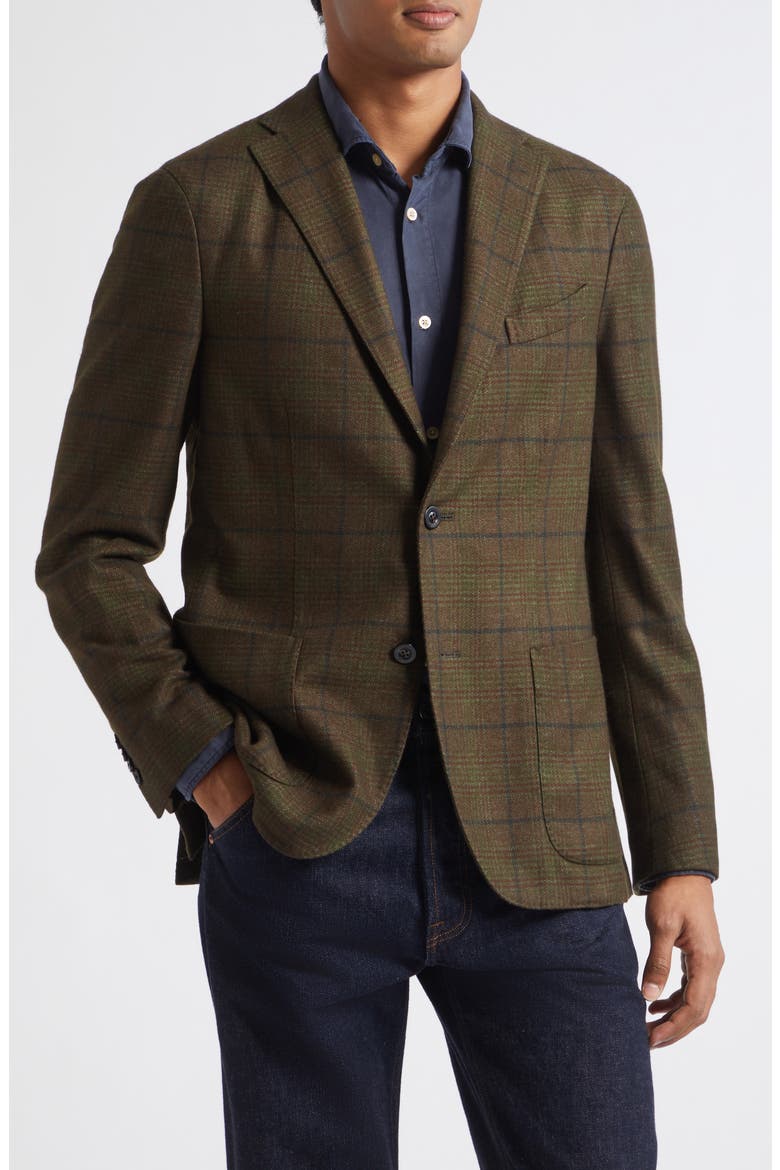 Galles Overcheck Sport Coat, Main, color, BROWN