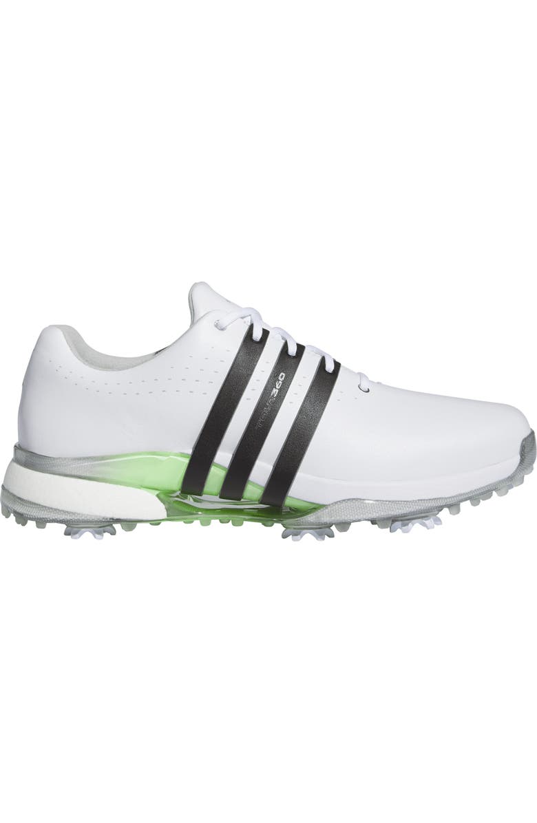 adidas Tour360 24 Boost<sup>™</sup> Golf Shoe, Alternate, color, White/ Black/ Green Spark