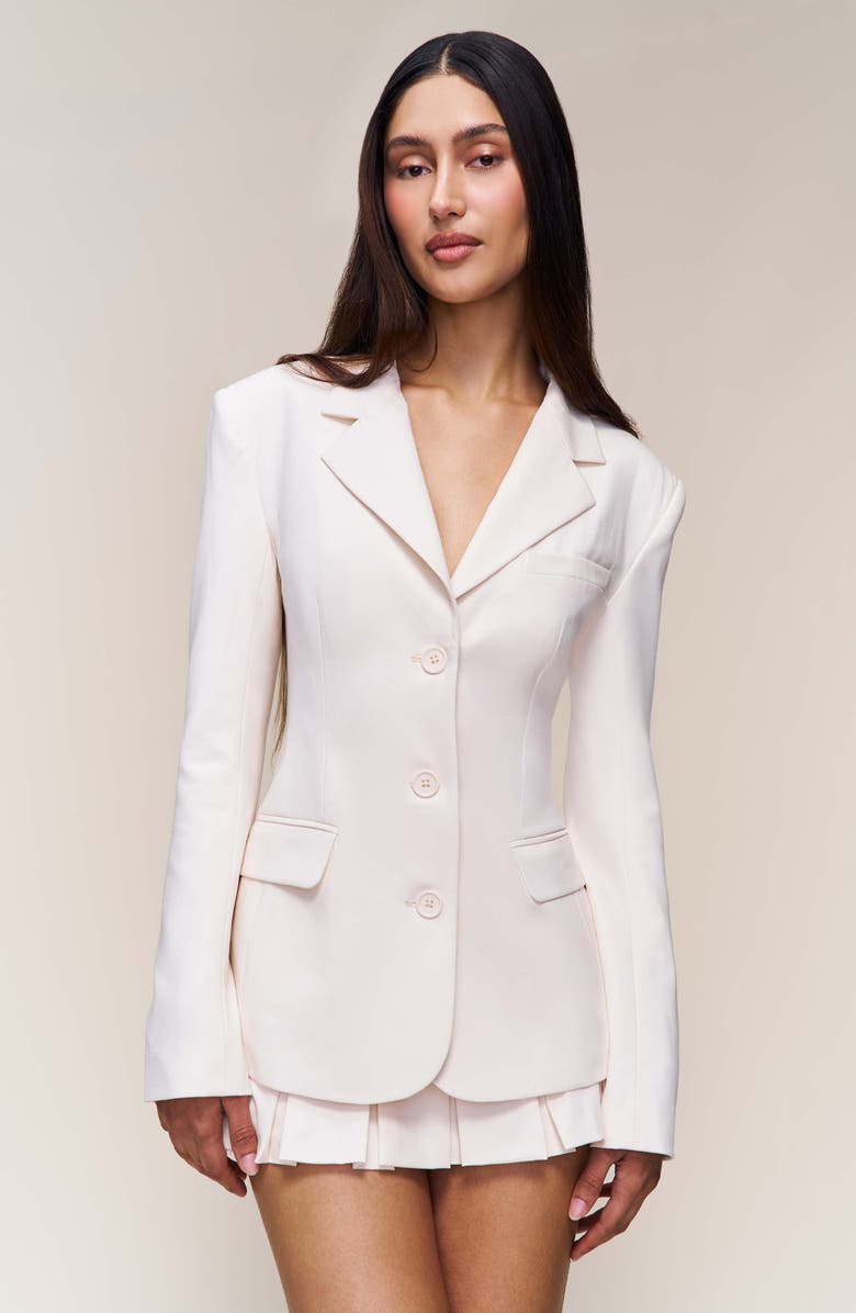 Guizio Eden Fitted Blazer, Main, color, Ivory