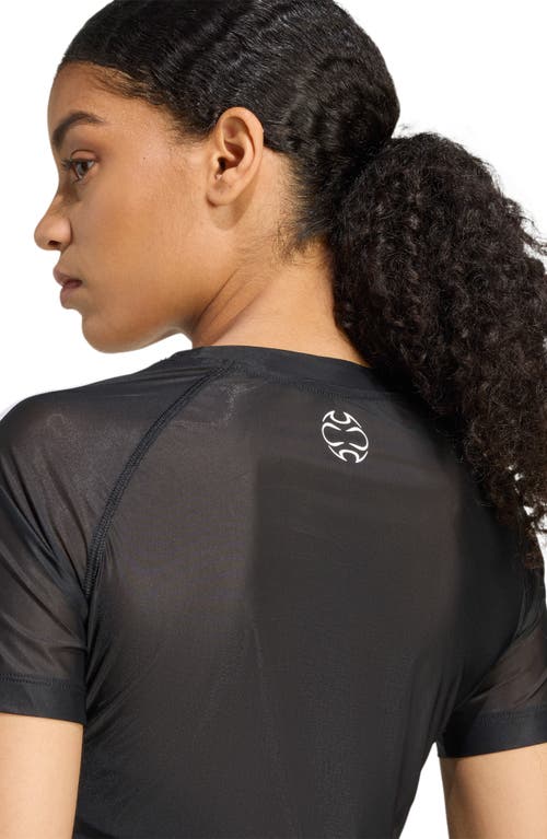 Adidas Originals Adidas Adilenium Season 4 Teamgeist Tight Sheer T-shirt In Black