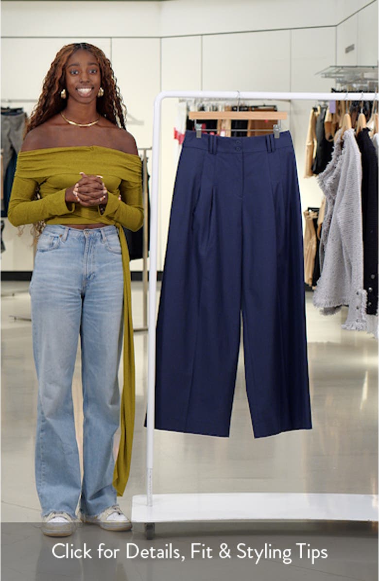 Pleated Wool & Cotton Trousers, sales video thumbnail