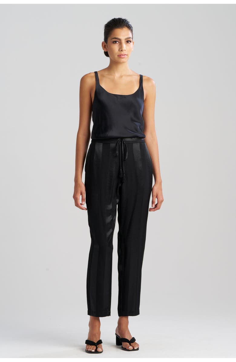 Natori Satin Jacquard Stripe Pants, Main, color, 