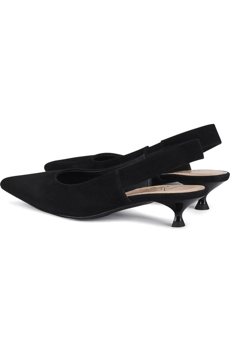 AGL Lenor Slingback Pointed Toe Kitten Heel Pump, Alternate, color, Nero-Nero