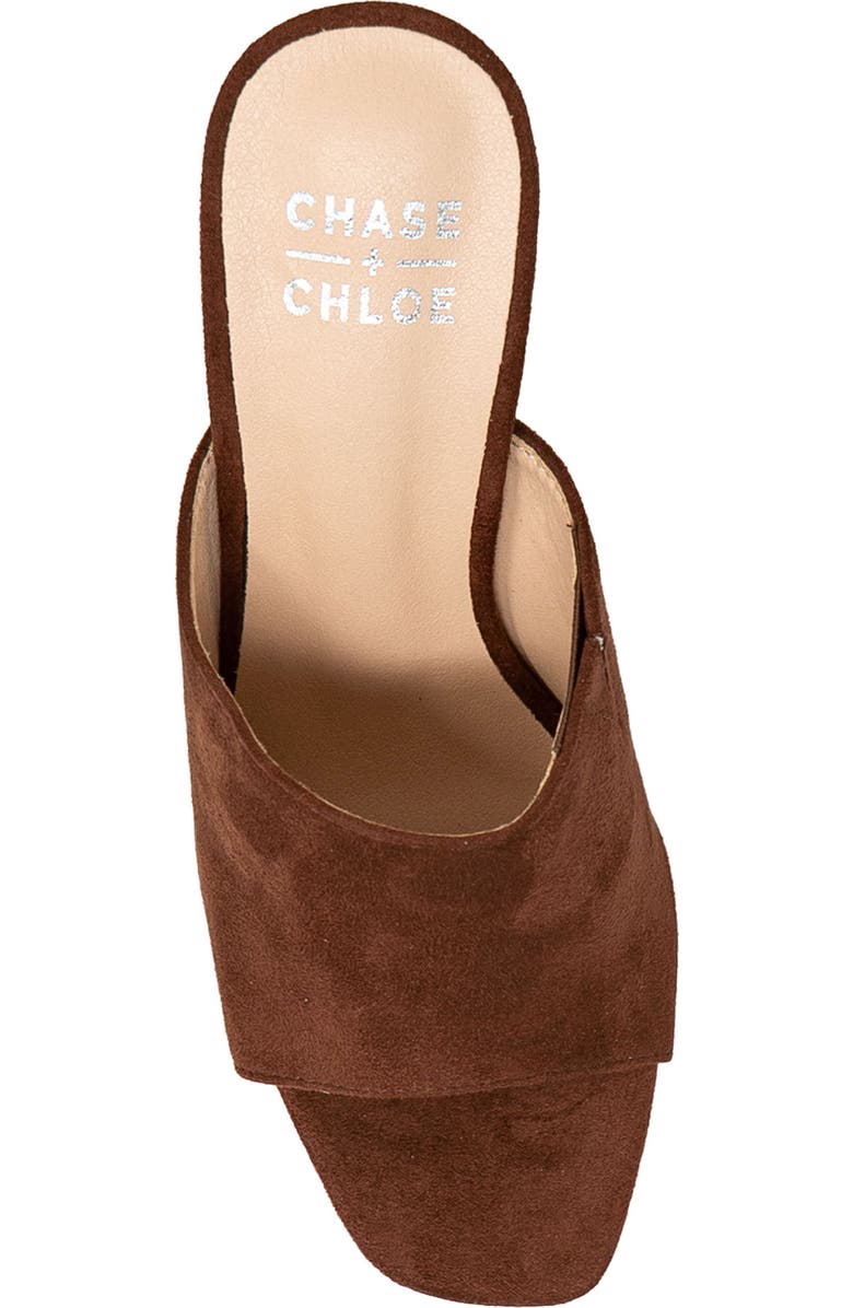 CHASE AND CHLOE Open Toe Mule, Alternate, color, Brown