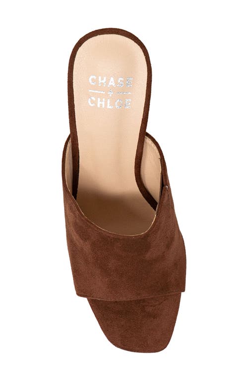 Chase & Chloe Chase And Chloe Open Toe Mule In Brown
