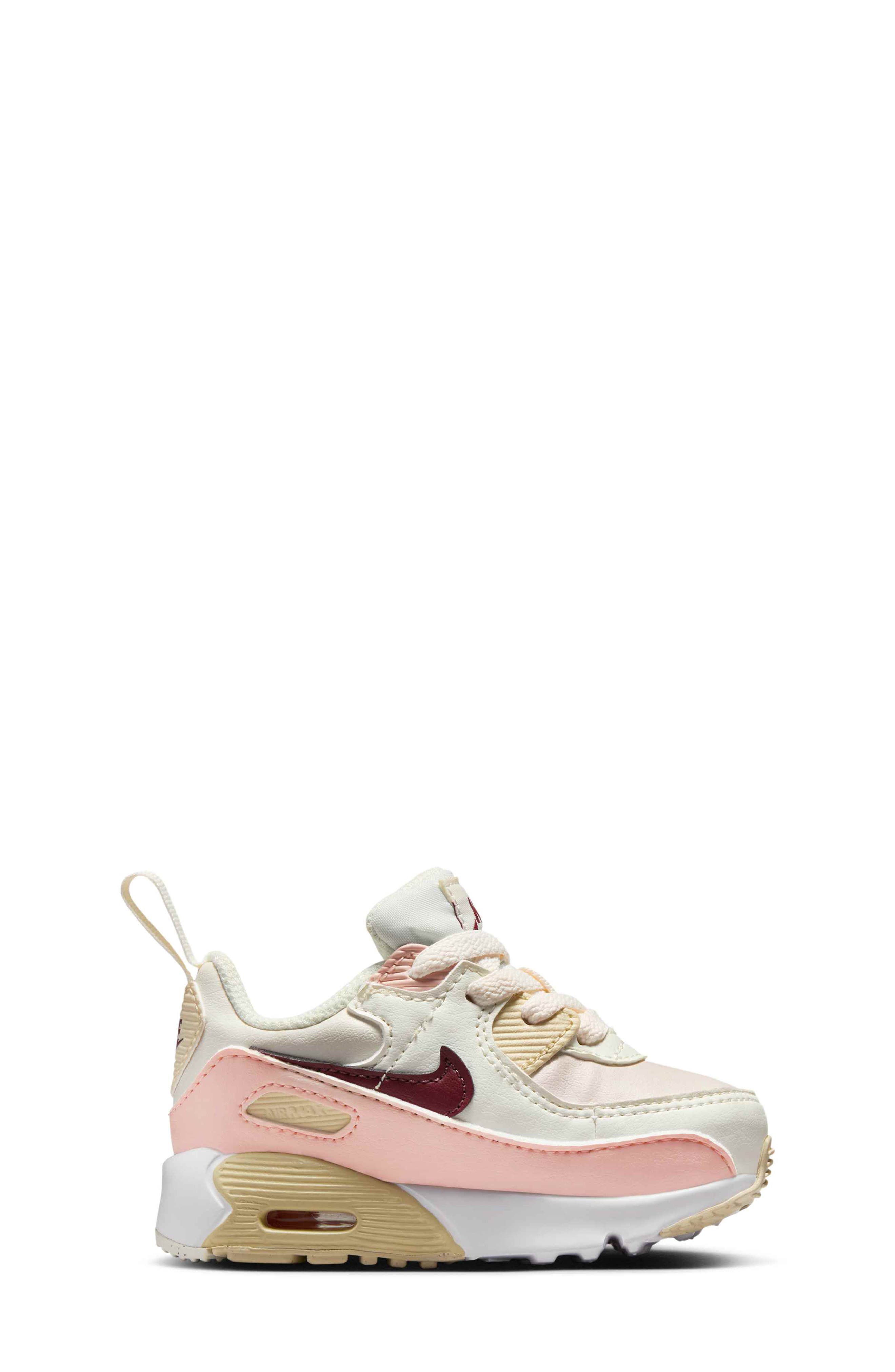 Nike Air Max 90 Easy-On Sneaker, Alternate, color, Phantom/ Pink/ Sail/ Dark Red