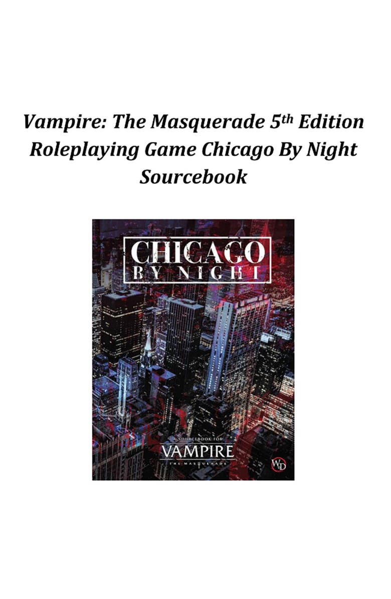 Renegade Game Studios Vampire The Masquerade 5th Edition Roleplaying Game Chicago By Night Sourcebook, Alternate, color, Multicolored
