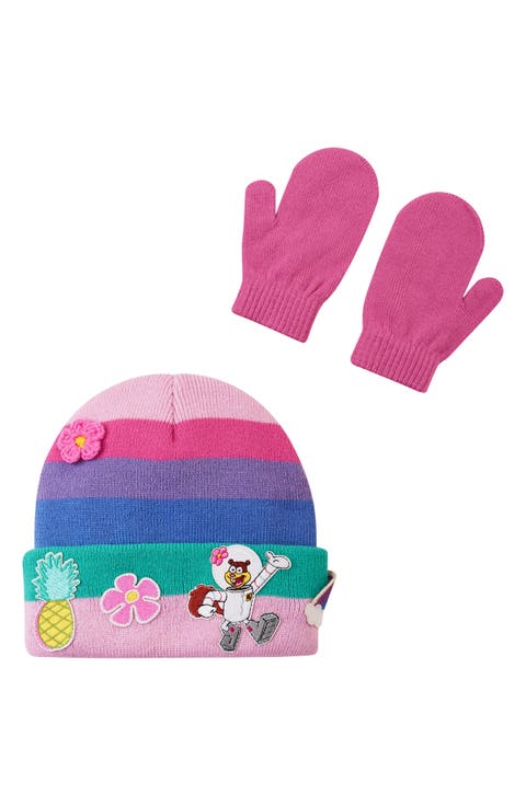 Kids' SpongeBob SquarePants™ Rainbow Beanie & Mittens Set (Toddler, Little Kid & Big Kid)
