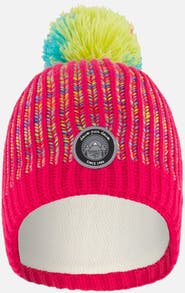 Deux par Deux Girl's Knit Hat Pink And Multicolor