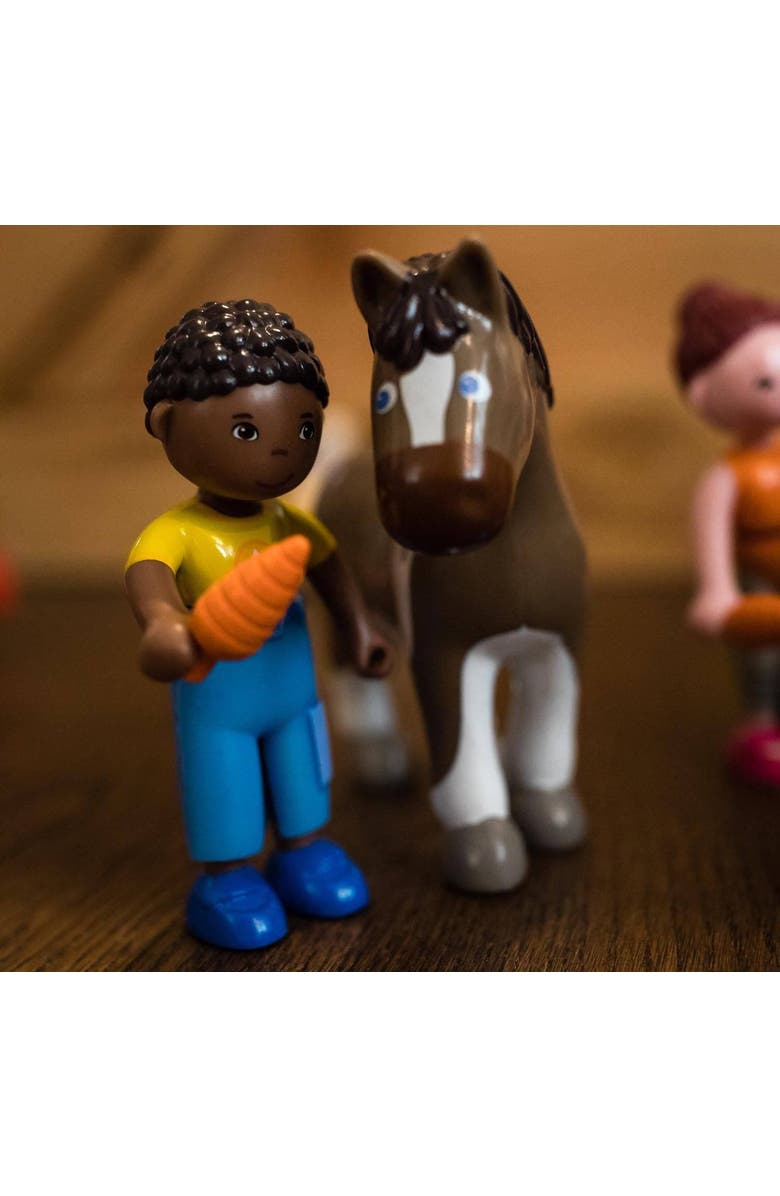 HABA Little Friends Horse Tara - 4.5" Apaloosa Farm Animal Toy Figure, Alternate, color, Multi