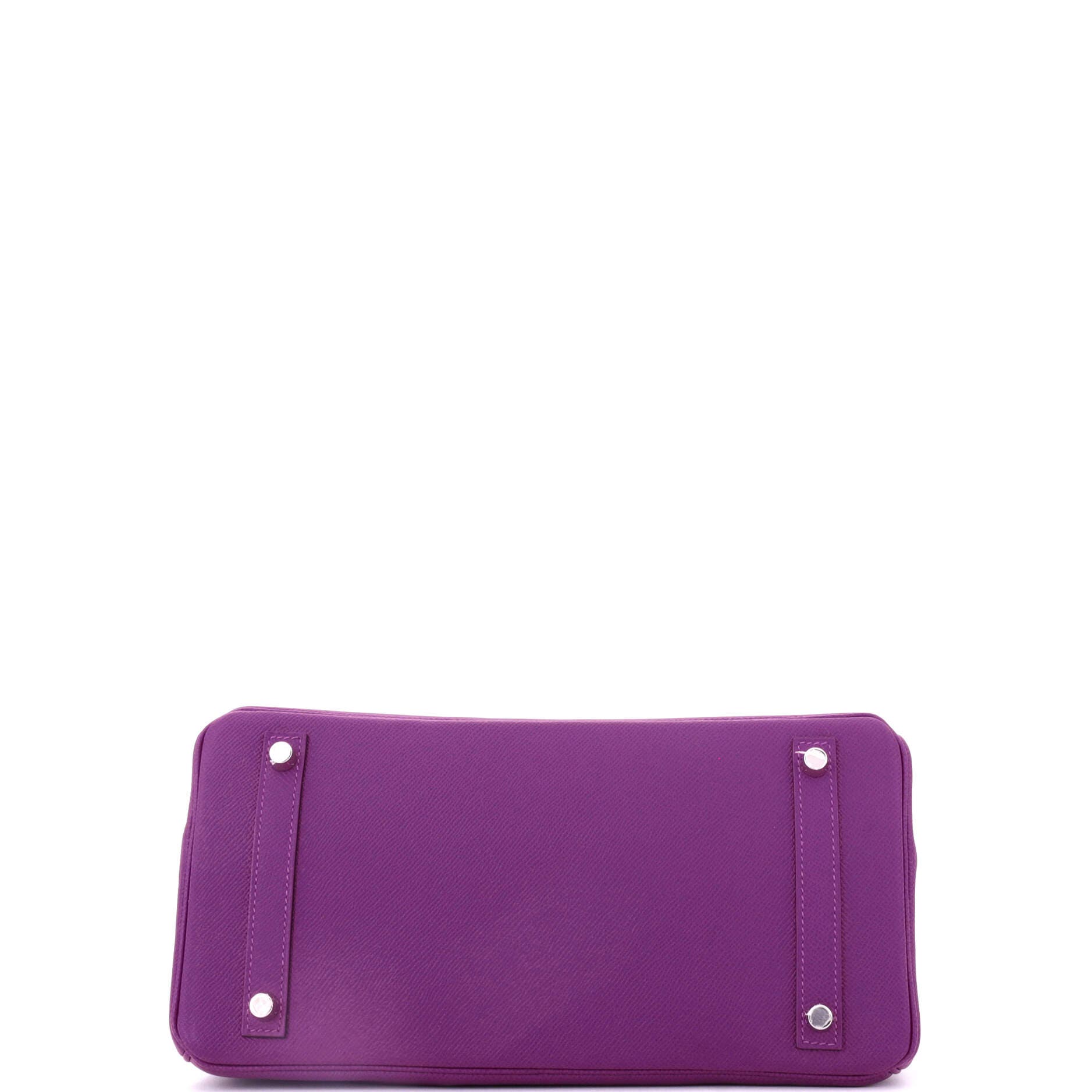 Pre-Owned Hermes Birkin Handbag Purple Epsom with Palladium Hardware 30, Alternate, color, 