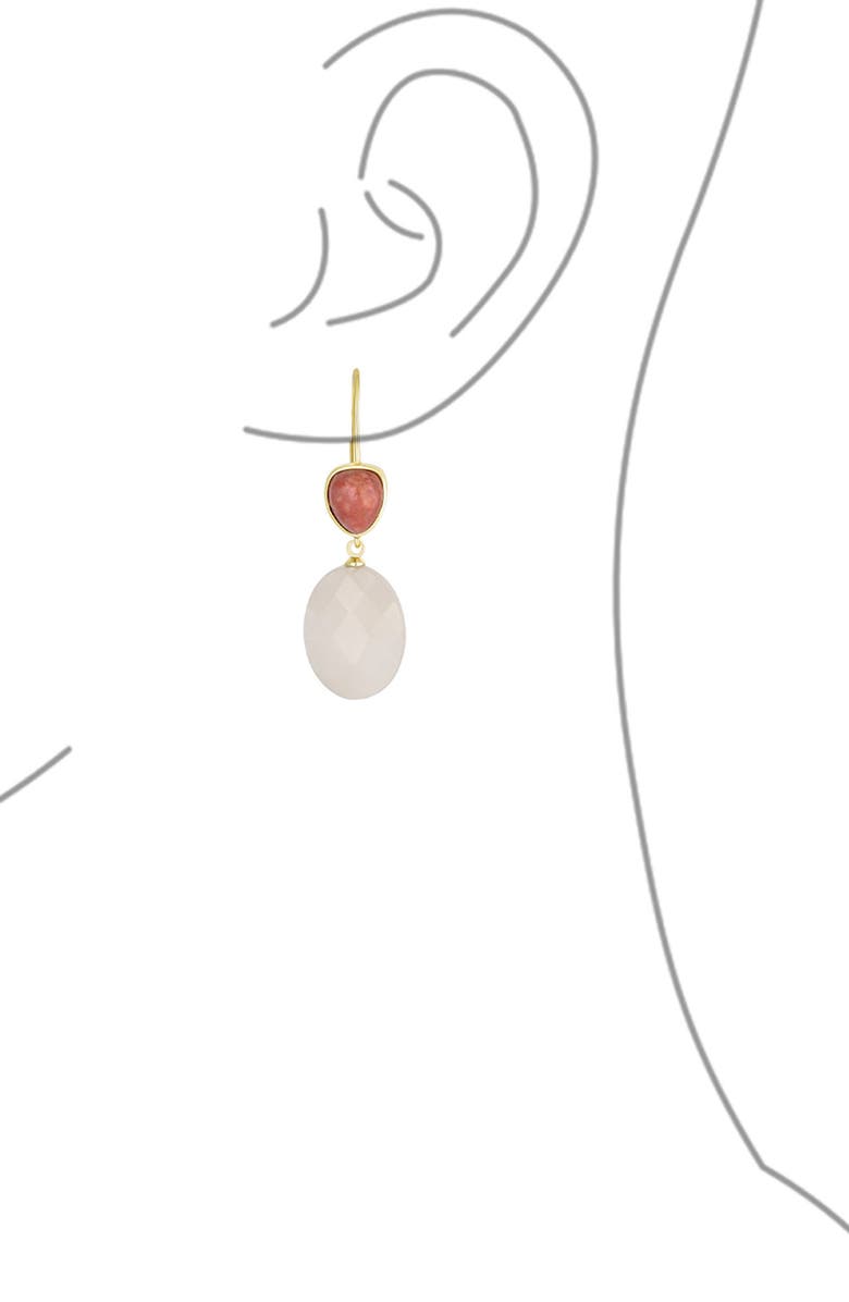 BLING JEWELRY Gemstone Drop Earrings, Alternate, color, Pink