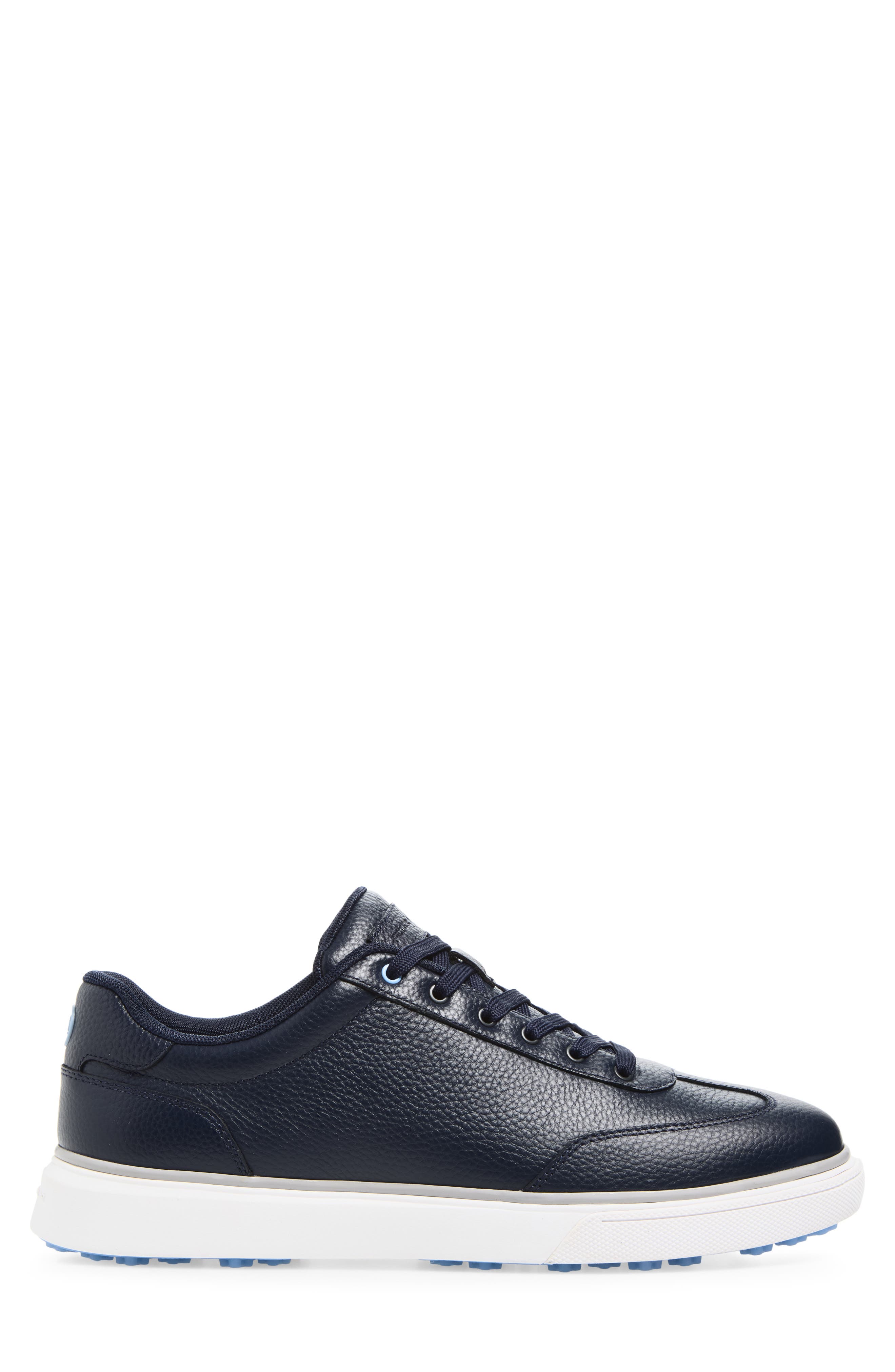 Drift Hybrid Water Resistant Leather Golf Shoe, Alternate, color, NAVY