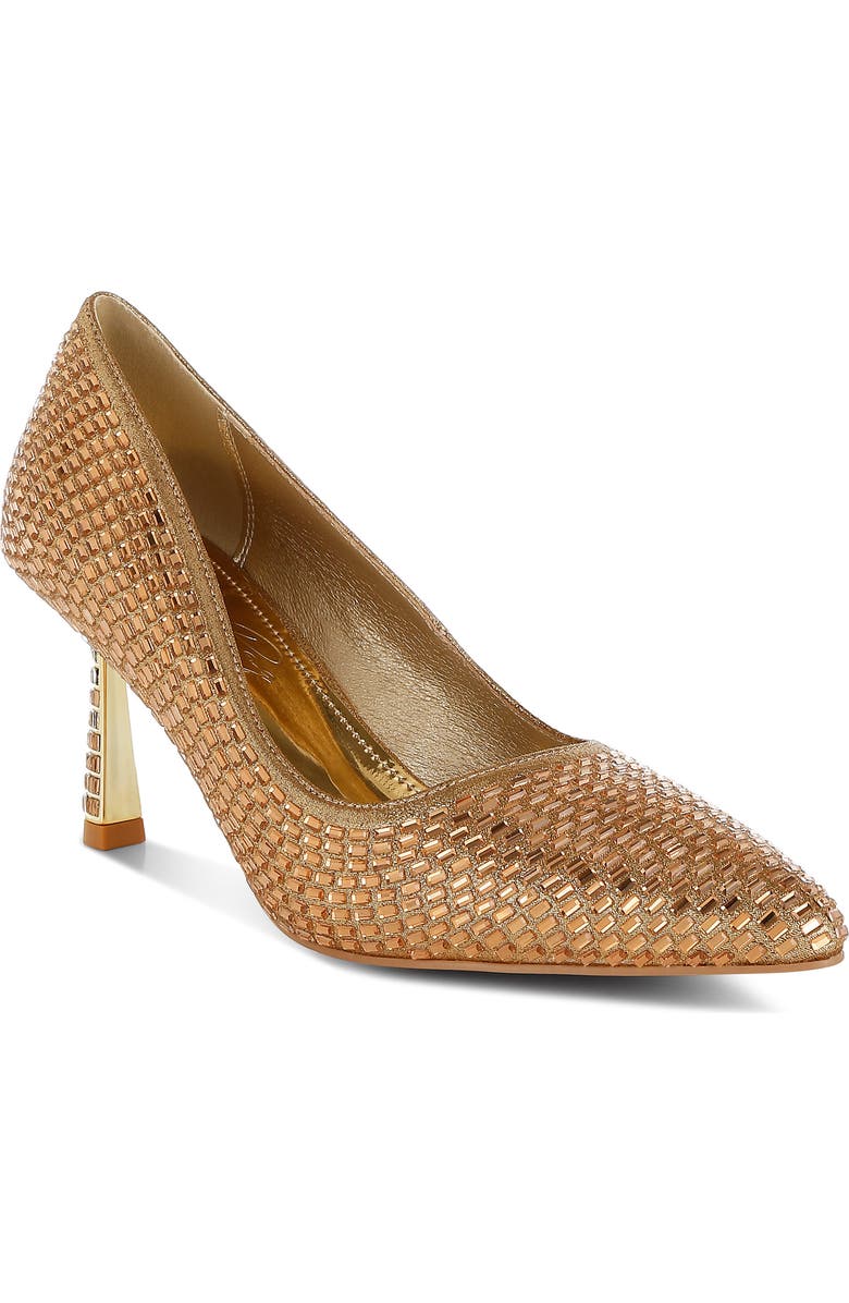 LONDON RAG Benjamins Rhinestone Pump, Main, color, Gold