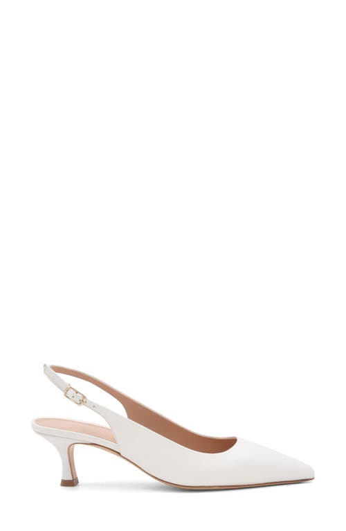 Bruno Magli Palerma Pointed Toe Slingback Pump In White