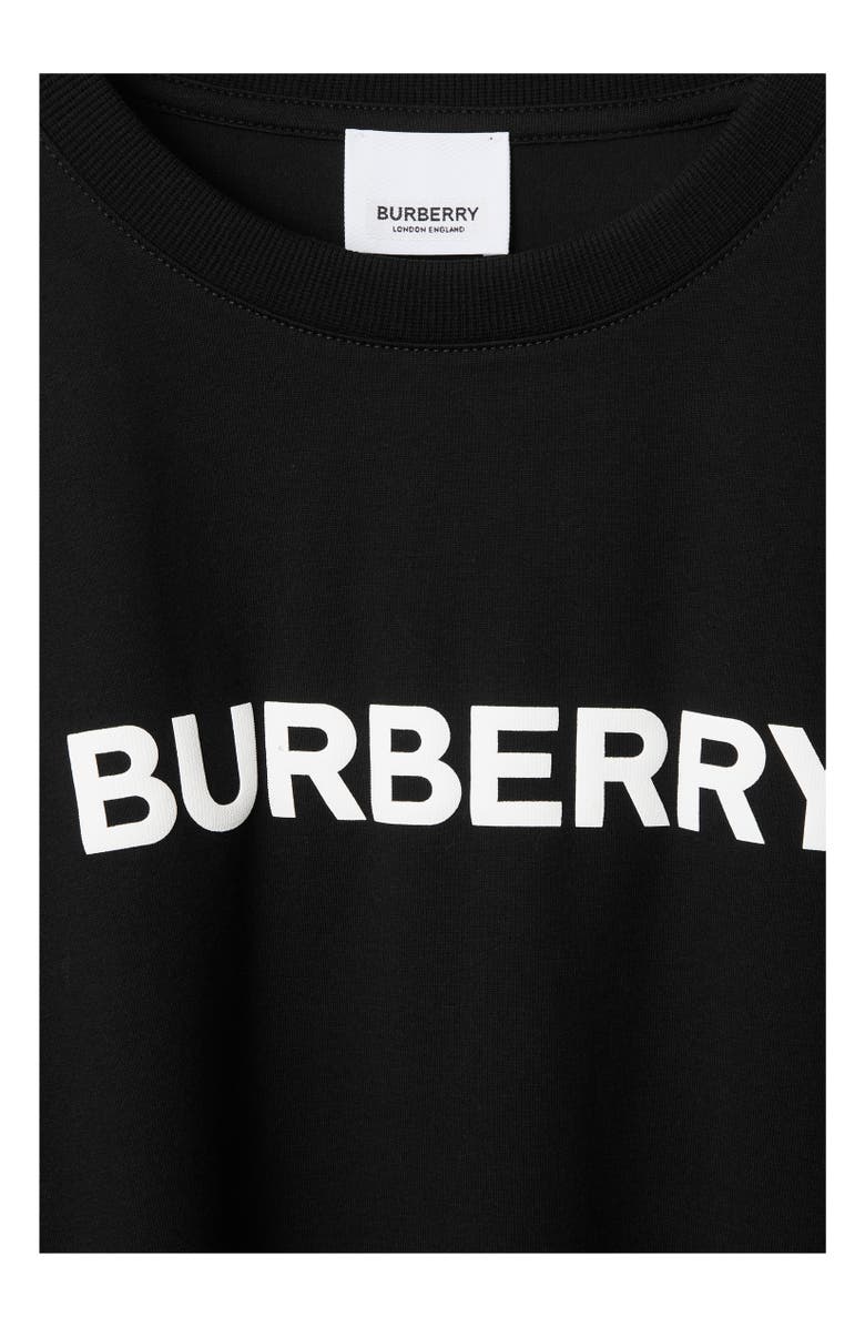 Burberry Logo Cotton T-shirt, Alternate, color, Black