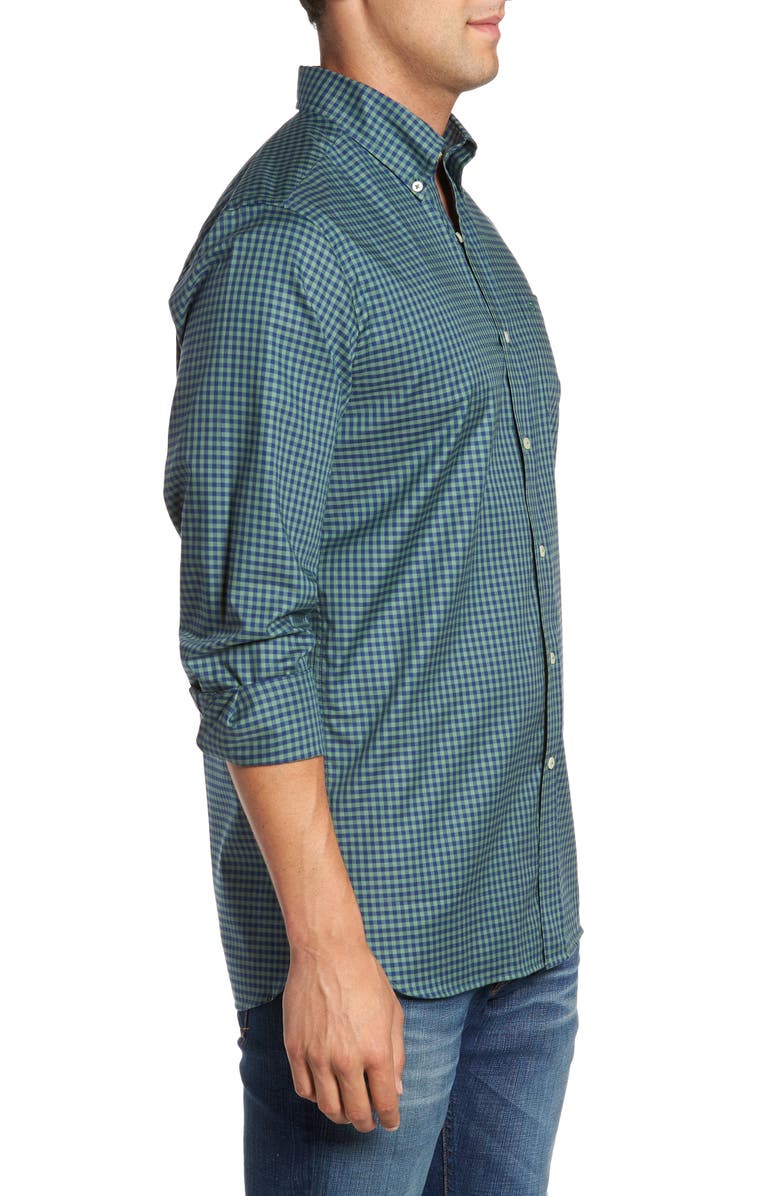 Southern Tide Ridgeland Classic Fit Plaid Sport Shirt, Alternate, color, Dark Green