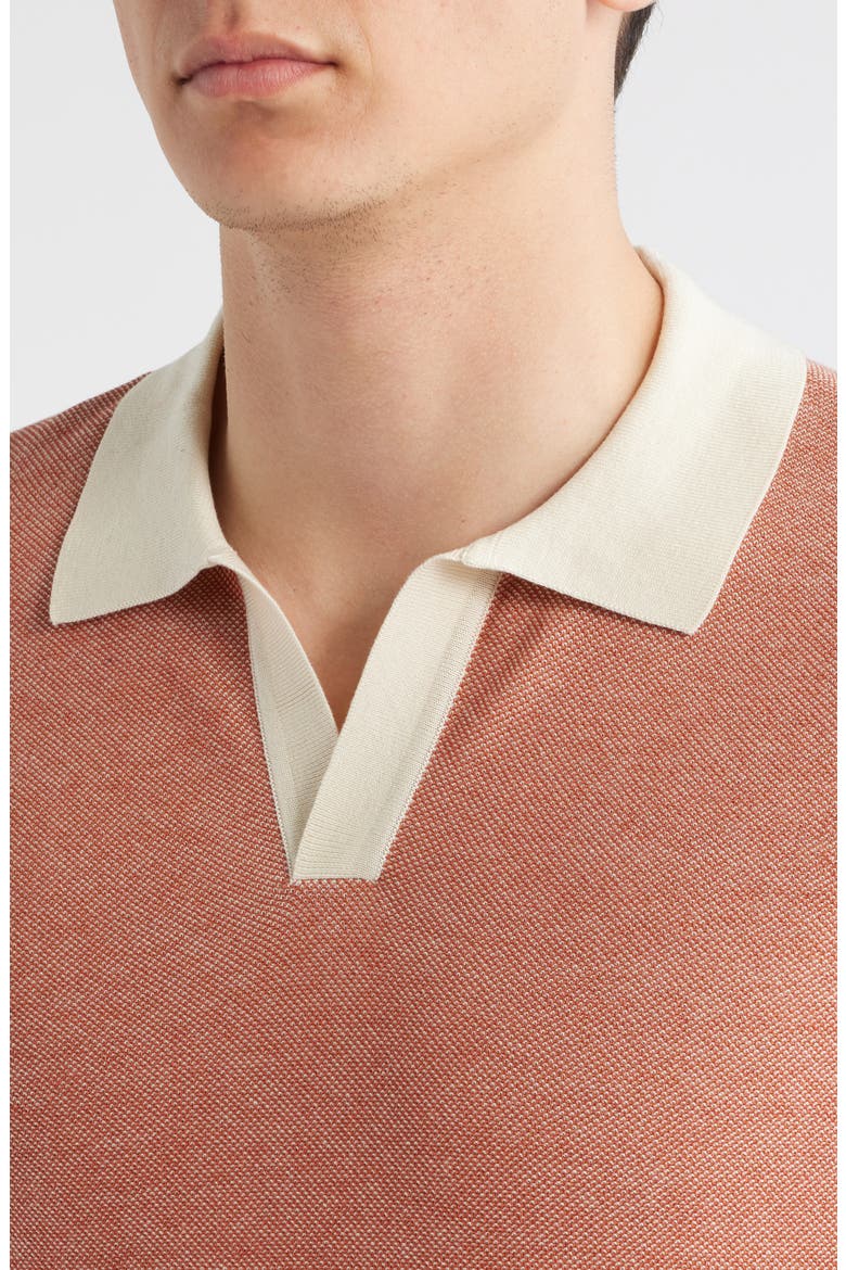Jianluca Johnny Collar Polo, Alternate, color, DARK ORANGE