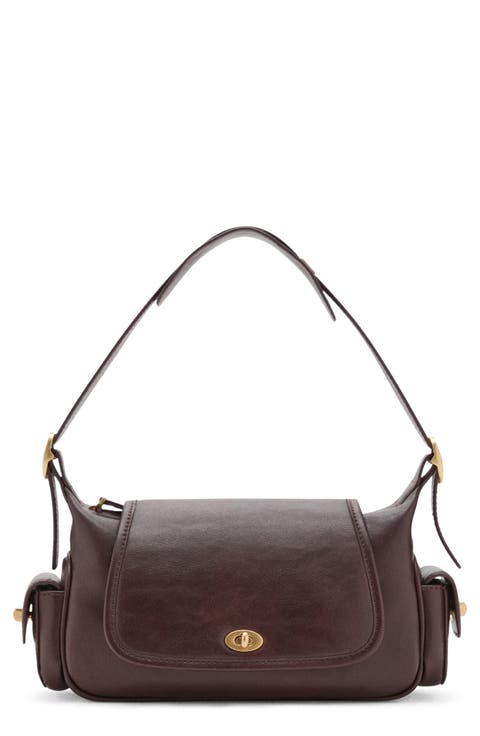 Faux Leather Shoulder Bag