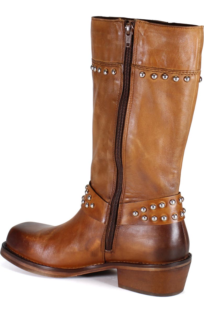 Diba True VAL UABLE Leather Mid Calf Studded Harness Boot, Alternate, color, Tan