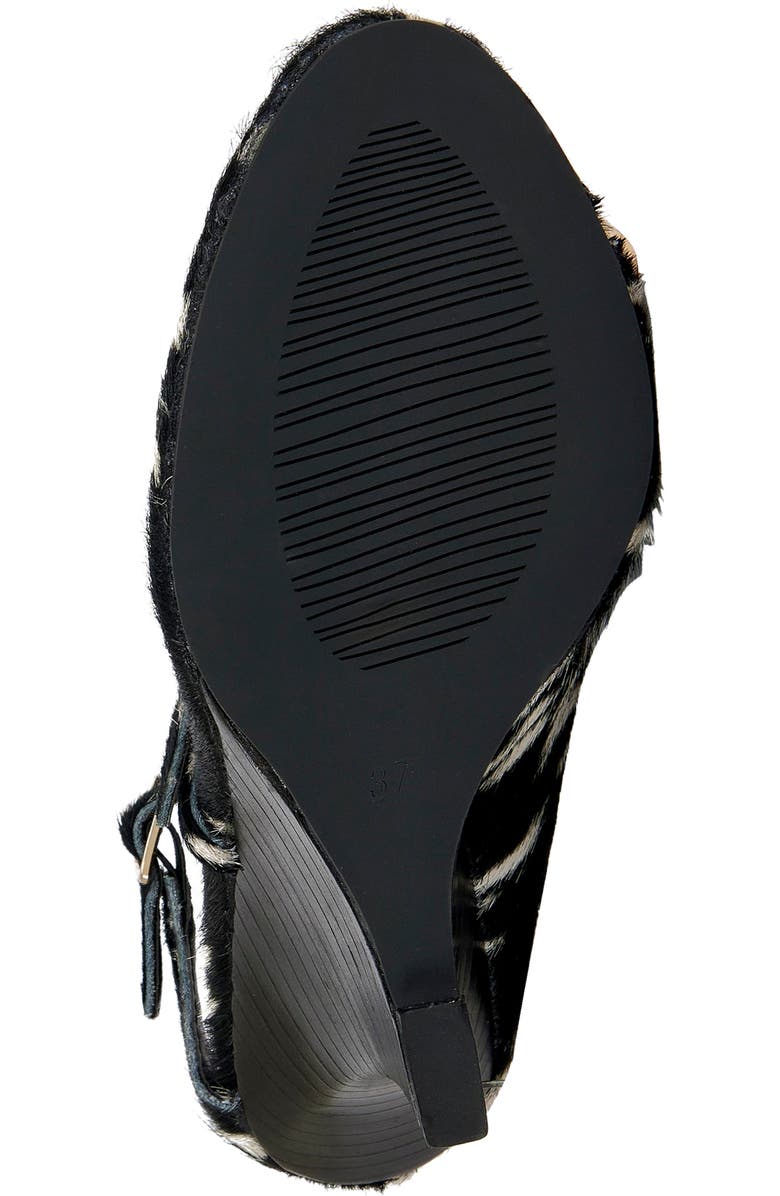 AZALEA WANG Giannis Genuine Calf Hair Wedge Sandal, Alternate, color,
