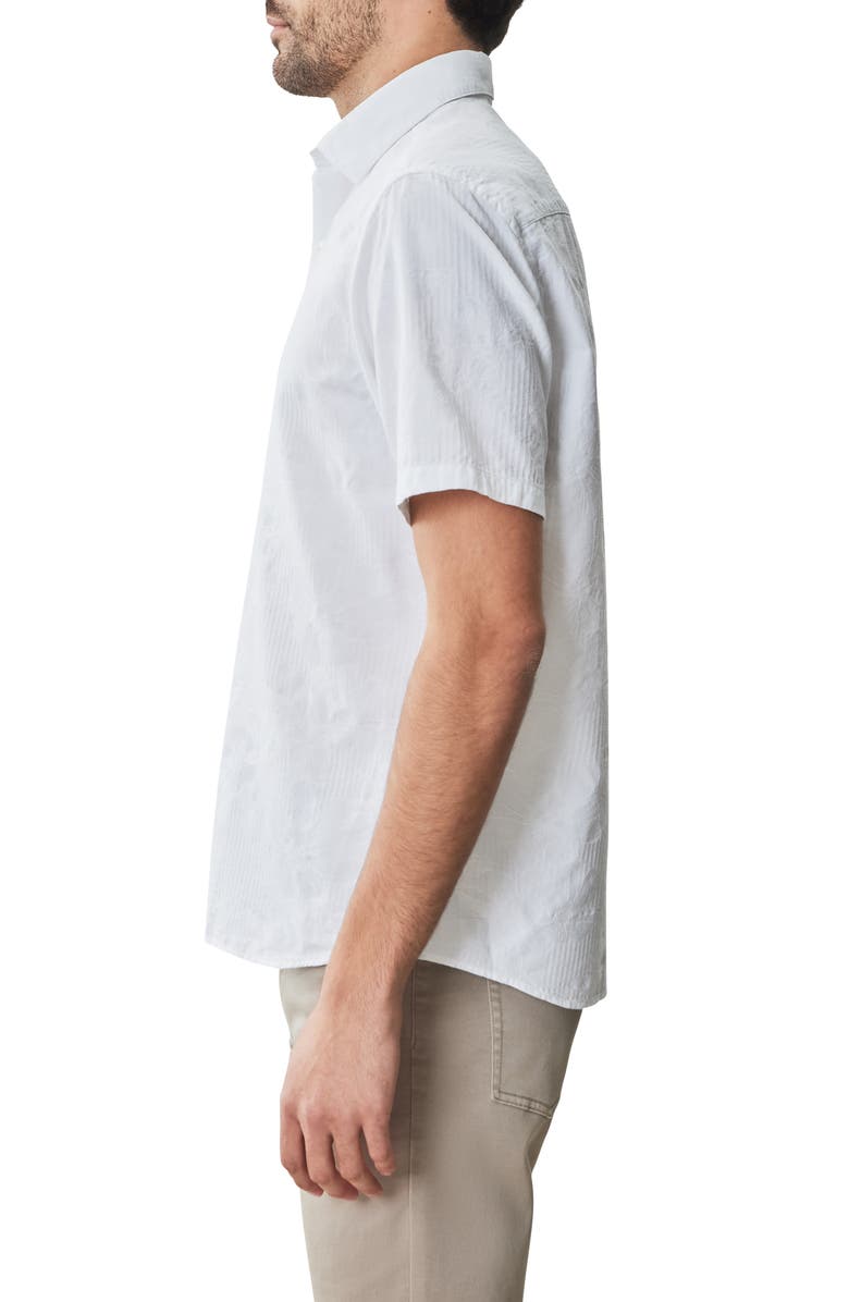 Robert Barakett Silverlake Short Sleeve Woven Button-Up Shirt, Alternate, color, White