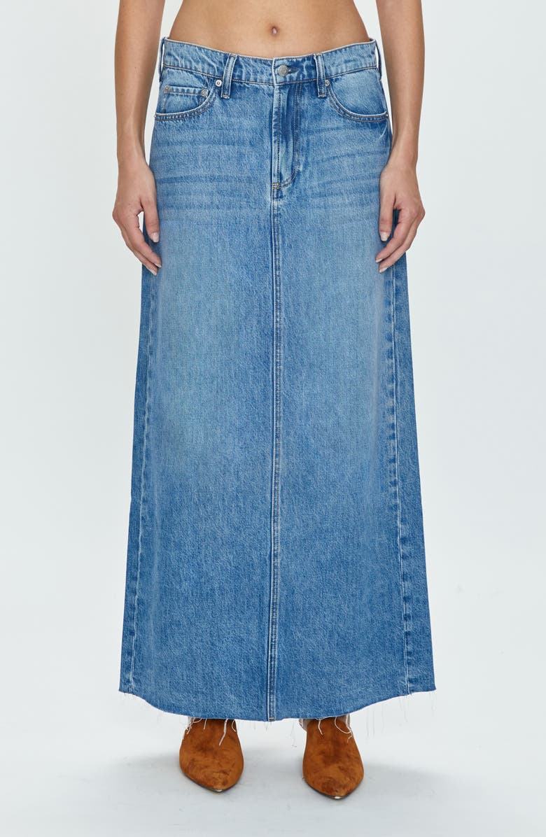 Pistola Raye Denim Maxi Skirt, Main, color, 