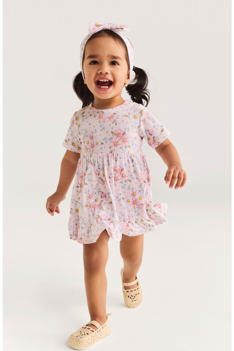Kids' Short Sleeve Ruffled Bodysuit, Alternate, color, PINK