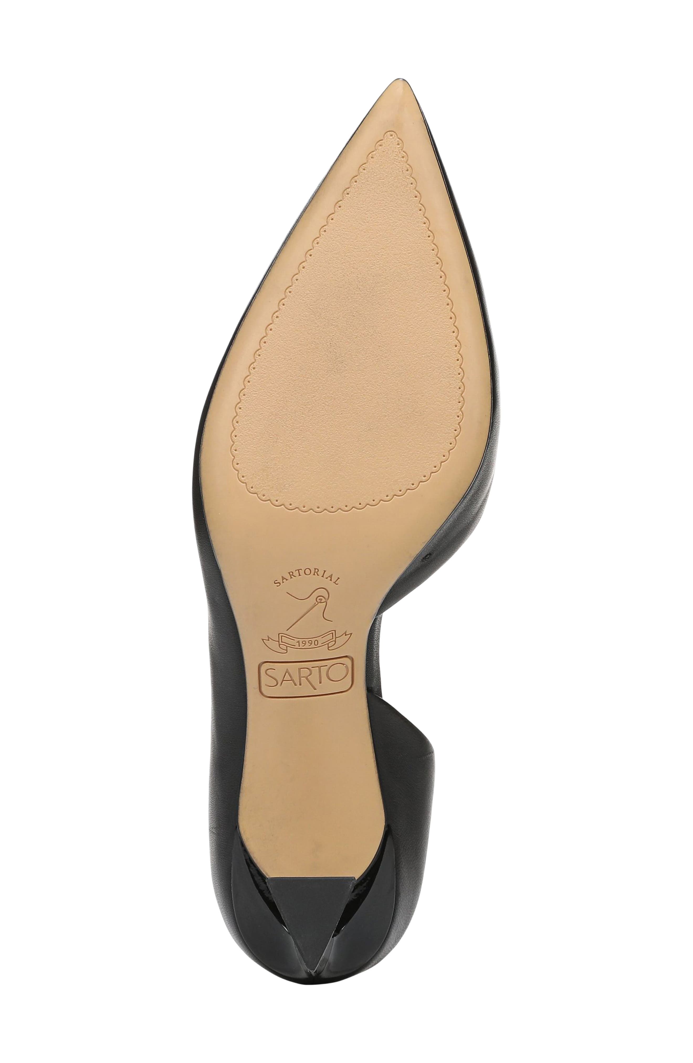 SARTO by Franco Sarto Tawny Pointed Toe Half d'Orsay Pump, Alternate, color, Black