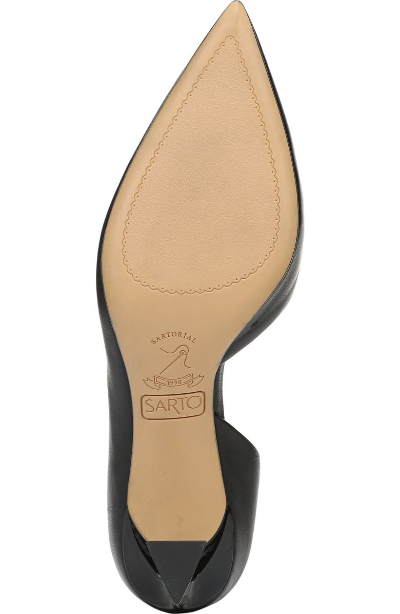 SARTO by Franco Sarto Tawny Pointed Toe Half d'Orsay Pump, Alternate, color, Black