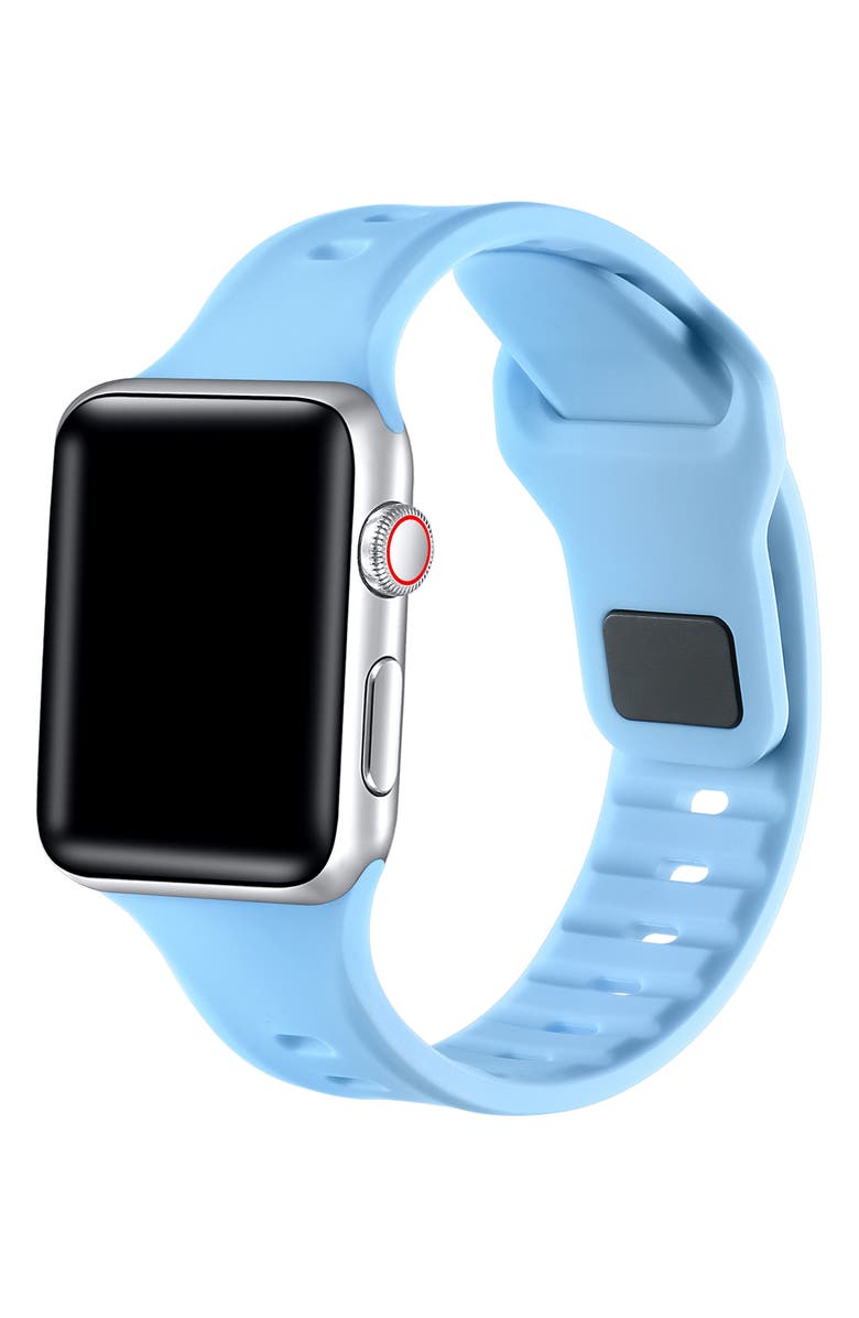 The Posh Tech Premium Silicone 38–41mm Apple Watch<sup>®</sup> Watchband, Alternate, color, Light Blue
