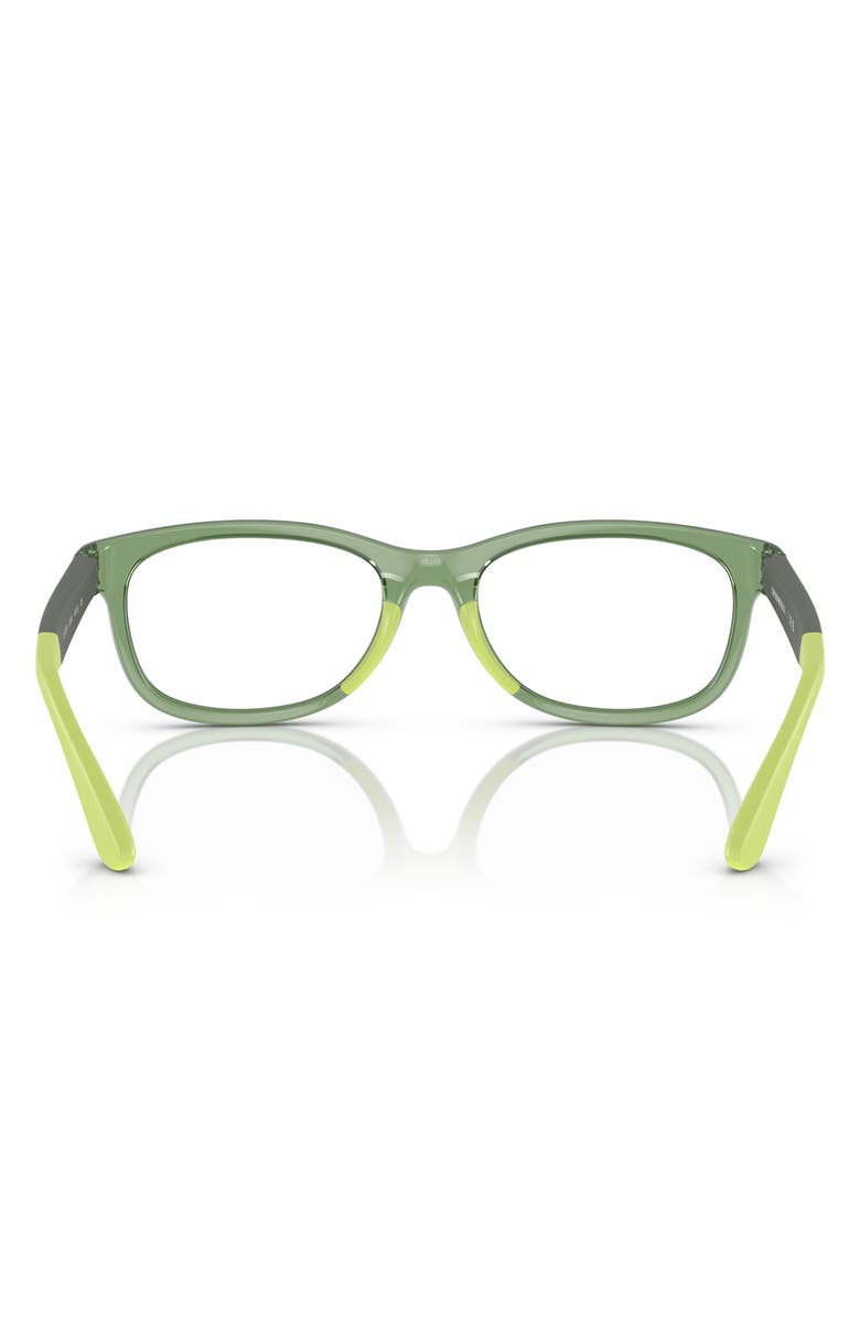 Emporio Armani Kids' 47mm Pillow Optical Glasses, Alternate, color, Shiny Green / Demo Lens
