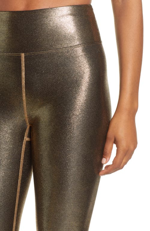 Heroine Sport Marvel Metallic High Waist Leggings In Gold