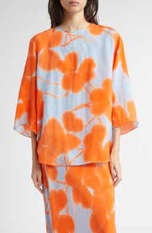 Marimekko Oaja Ketunleipä Cupro Popover Top
