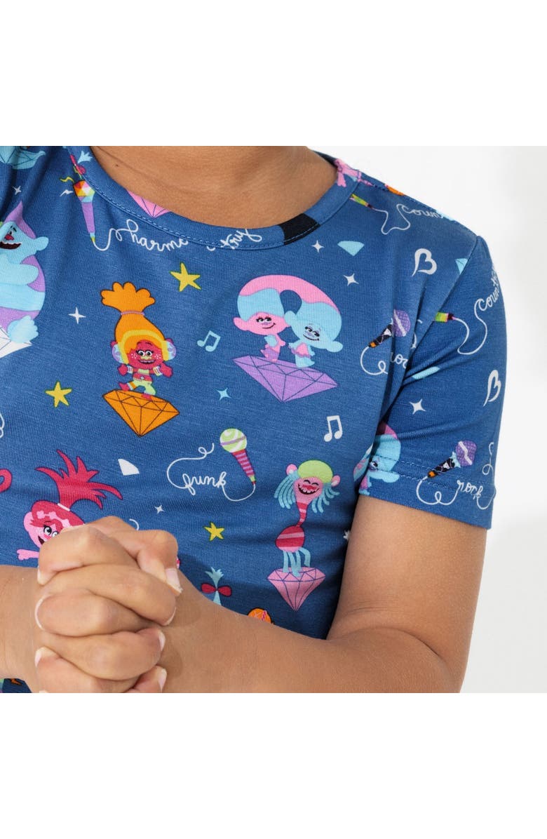 Bellabu Bear Trolls Music Kids 2-Piece Short Sleeve & Shorts Pajama Set, Alternate, color, Trolls Music