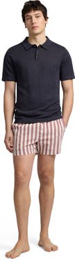 Onia Linen Sweater Short Sleeve Polo