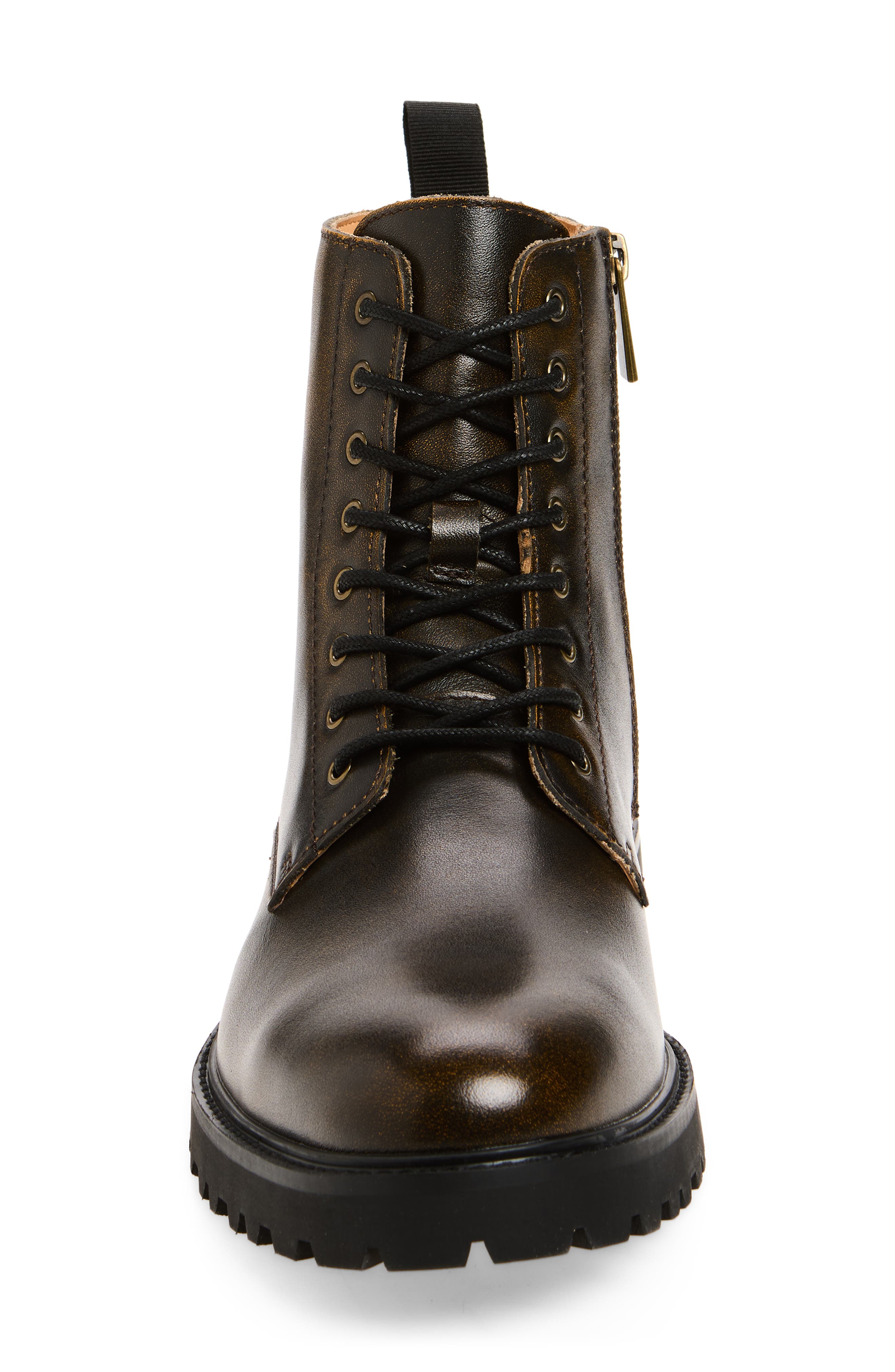 Ludlow Combat Boot, Alternate, color, DISTRESSED DARK BROWN