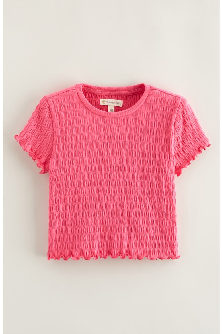 Kids' Pucker Knit T-Shirt, Main, color, PINK MAGENTA