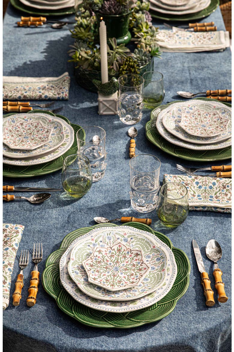 Villa Seville Set of Four Scalloped Cocktail Plates, Alternate, color, CHAMBRAY