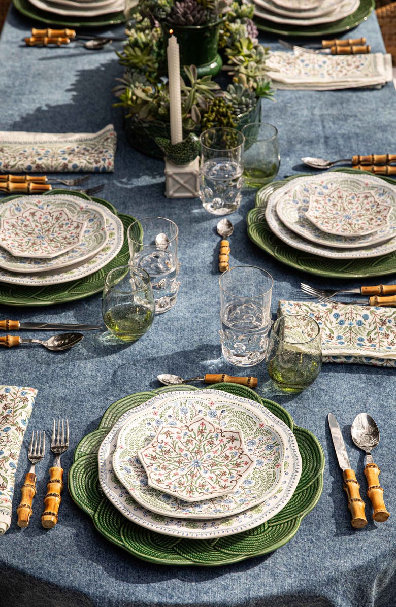 Juliska Villa Seville Set of Four Scalloped Cocktail Plates, Alternate, color, Chambray