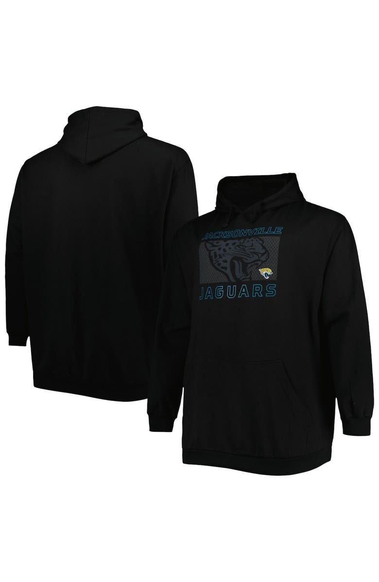 FANATICS Men's Fanatics Branded Black Jacksonville Jaguars Big & Tall Pop of Color Pullover Hoodie, Main, color, Black