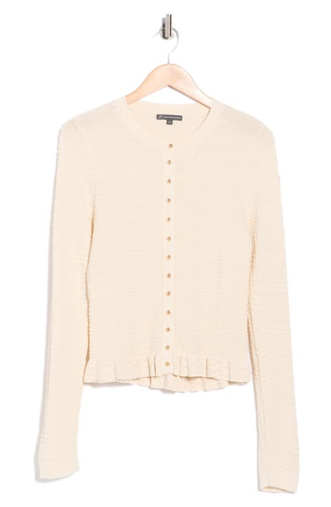 Crewneck Button-Up Cardigan