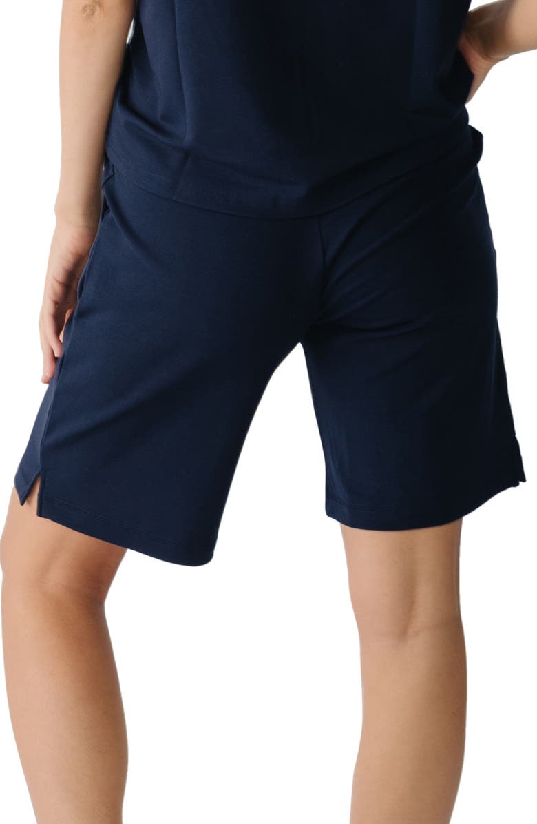 Cozy Earth Ultrasoft Bermuda Pajama Shorts, Alternate, color, Navy