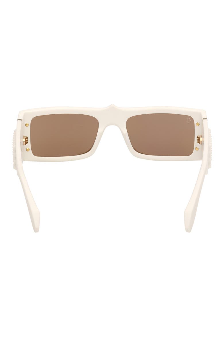 62mm Oversize Rectangular Sunglasses, Alternate, color, WHITE / GOLD / ZEISS FLASH